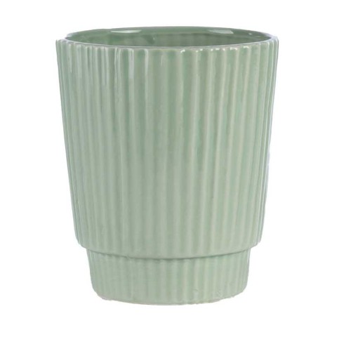 VASO VERDE MENTA CERAMICA EST D.14.4 H.16